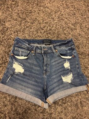 Aeropostale High Rise Midi Denim Shorts – Size 10
